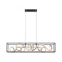 Led HäNgelampe Dimmbar Metall Schwarz Gold 110 Cm 3000 K Esstisch Pendelleuchte