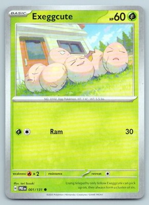 Pokemon Exeggcute Prismatic Evolutions PRE C 001/131 NM