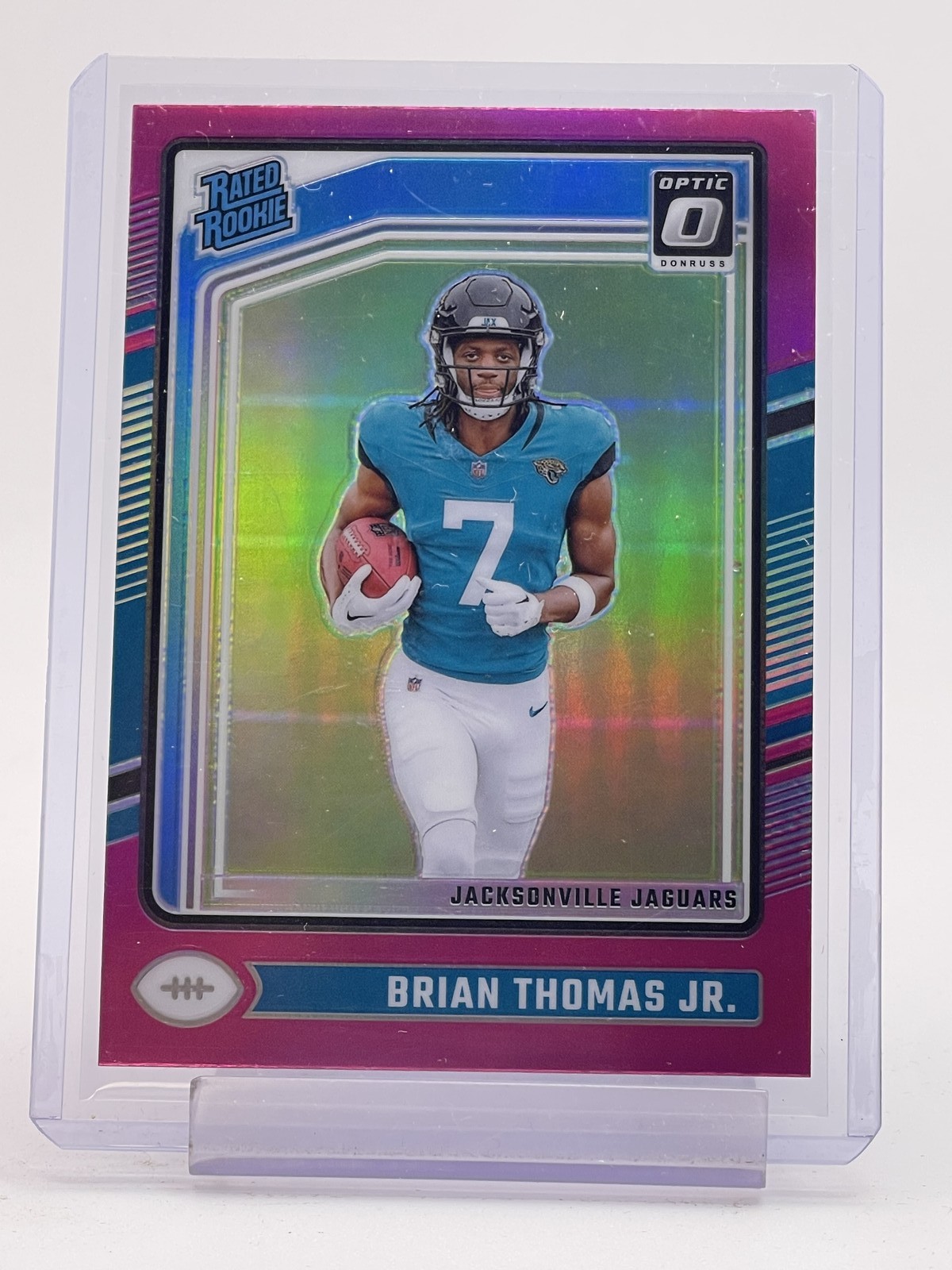 BRIAN THOMAS JR 2024 DONRUSS OPTIC PINK PRIZM RATED ROOKIE #214 Q6928