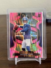 2025 Panini Select - Concourse Jaxson Dart #93 Pink Shock Prizm (RC) Giants