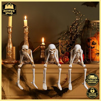 Halloween Deko Skelett Bewegliche Gelenke Innen Outdoor Garten 3 StüCk
