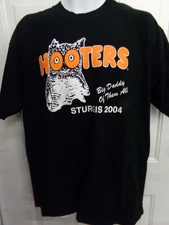 HOOTERS Restaurant 2004 Sturgis Big Daddy Of Them All Black Mens Size XL T-Shirt