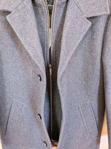 Jos. A. Bank Men’s Wool Blend Quilted Lining Car Coat Jacket Size Small image 3