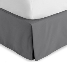 King Bed Skirt - 15-Inch Tailored Drop Easy Fit - Bed Skirt for Beds - Center