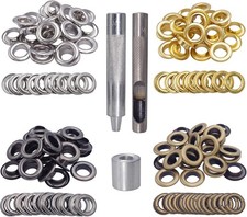 Brass Grommet kit 10mm 3/8"Inside Diameter Canvas Fabric Tarp Eyelet 100 Sets (4