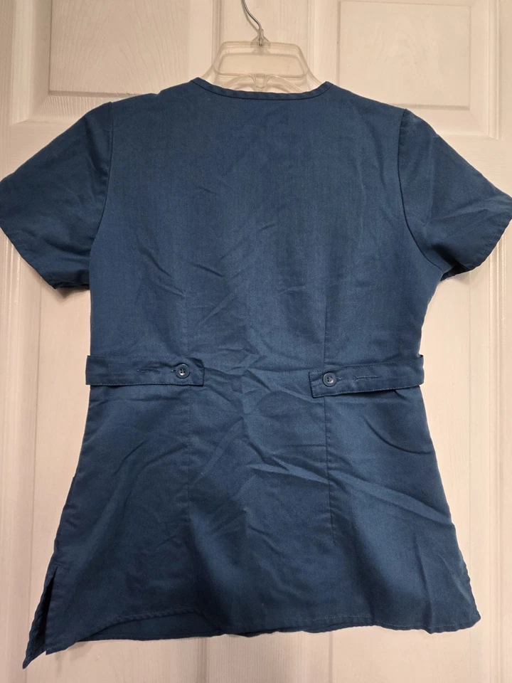 Grey's Anatomy Scrub Top Size-XS-Teal/Carribean Blue V-Neck-Chest 18.5" L 24.5" - Image 2 of 4