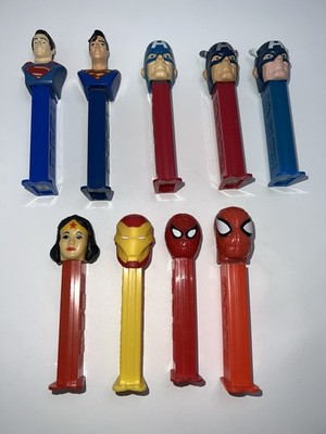 Vintage Pez Dispensers Super Hero Lot