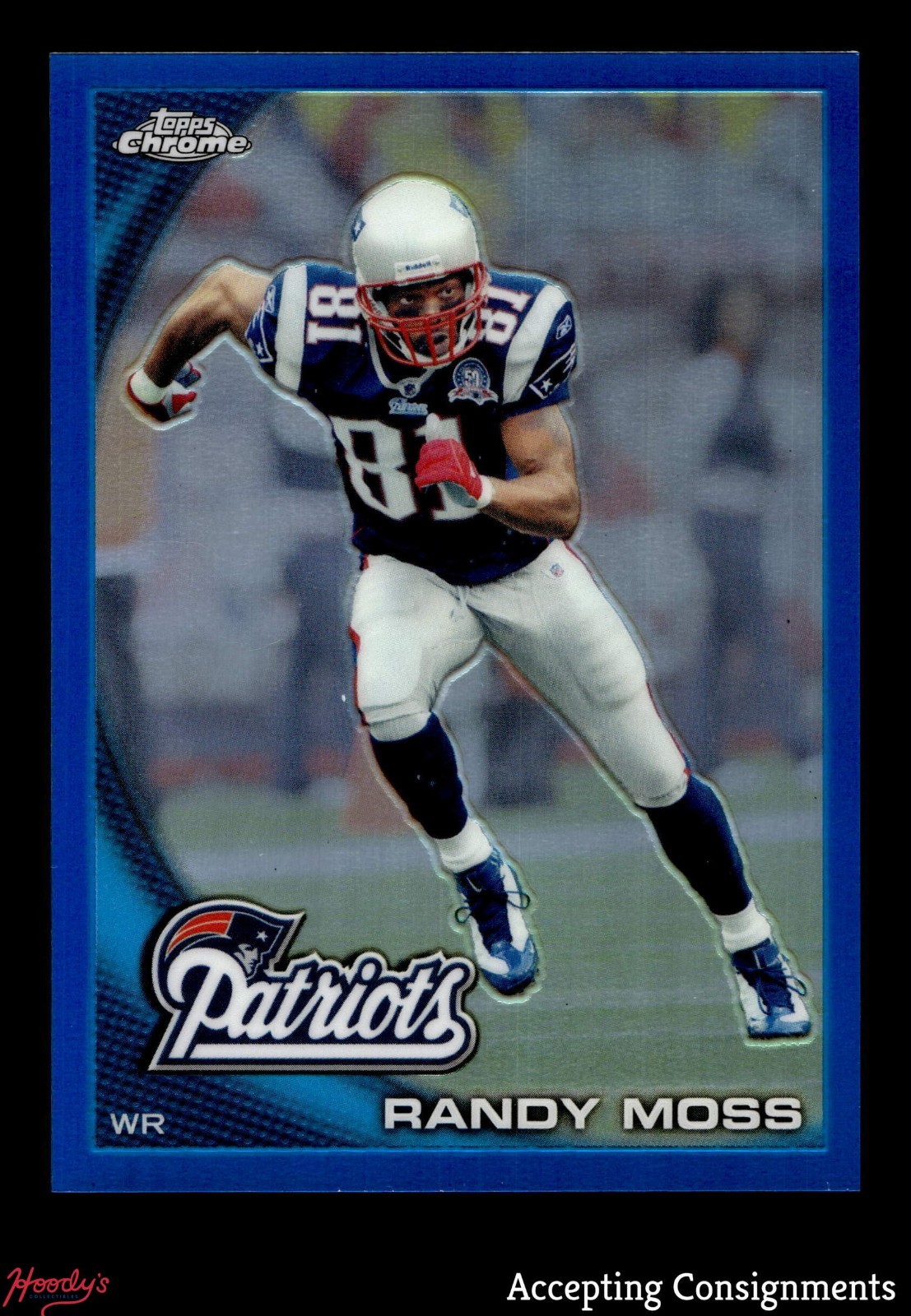 2010 Topps Chrome Blue Refractors #C143 Randy Moss PATRIOTS 093/199