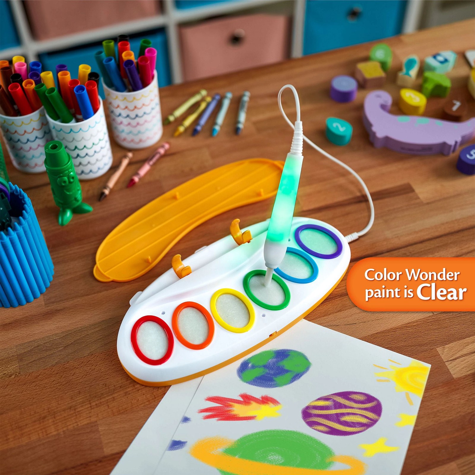 Crayola Color Wonder Magic Light Brush, Mess Free Kids Painting Set, Preschool 