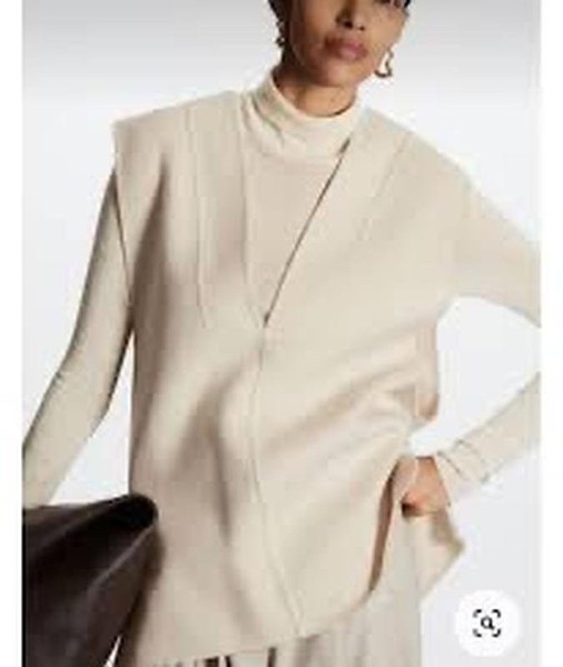 Women COS Vest Beige Wool M