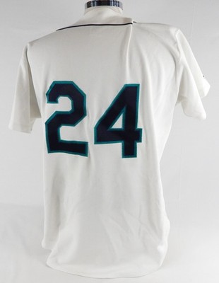 Mens 1990s Seattle Mariners #24 Authentic White Jersey Russell