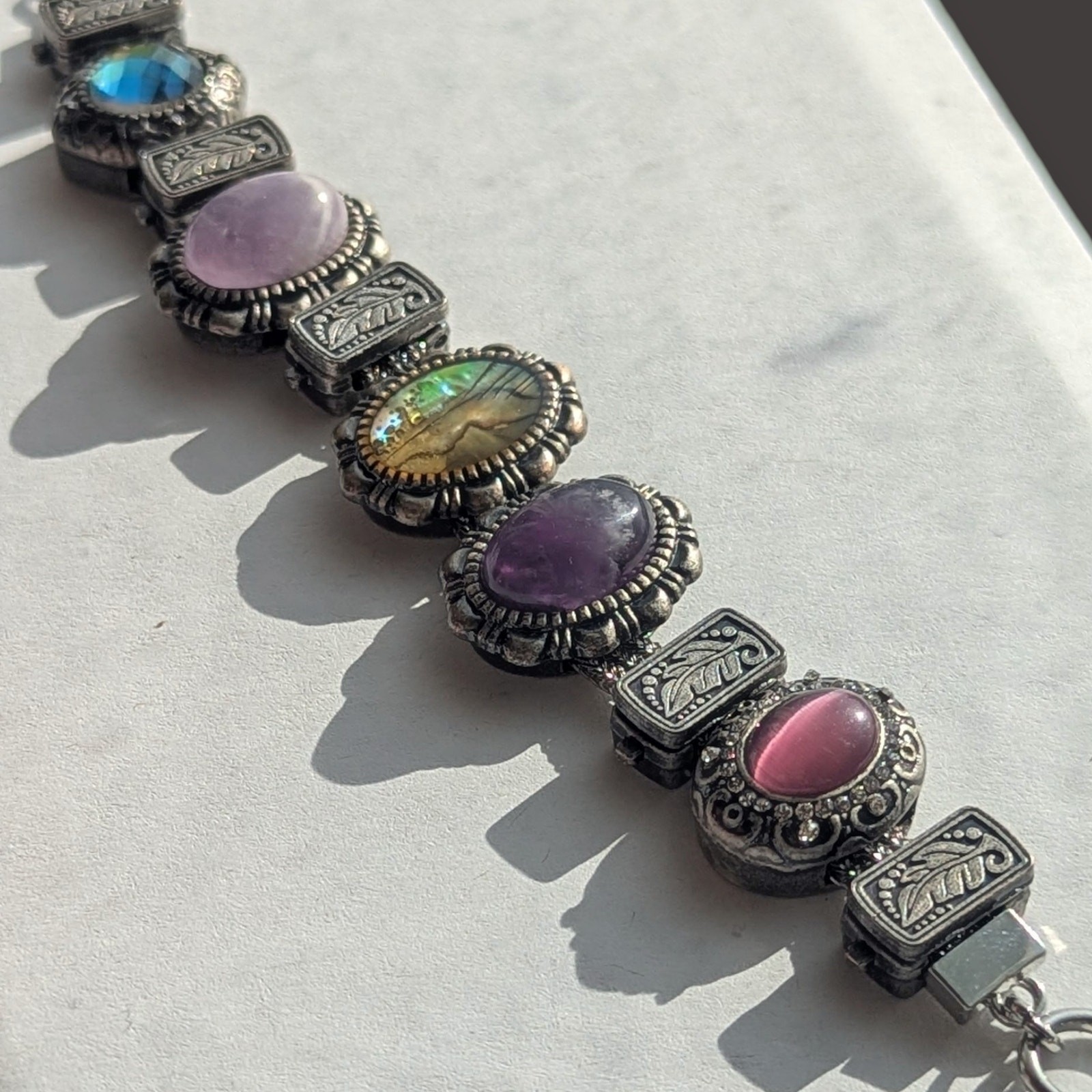 Solid Oak Slide Charm Toggle Bracelet - image 4