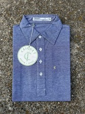 NWT Criquet Players Golf Polo Shirt Mens Small Blue Organic Cotton 4 Button