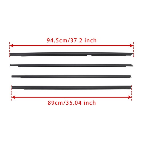 4PCS Door Glass Belt Outer Molding Weatherstrip Per Suzuki Grand Vitara 09-13 A7 - Picture 6 of 12