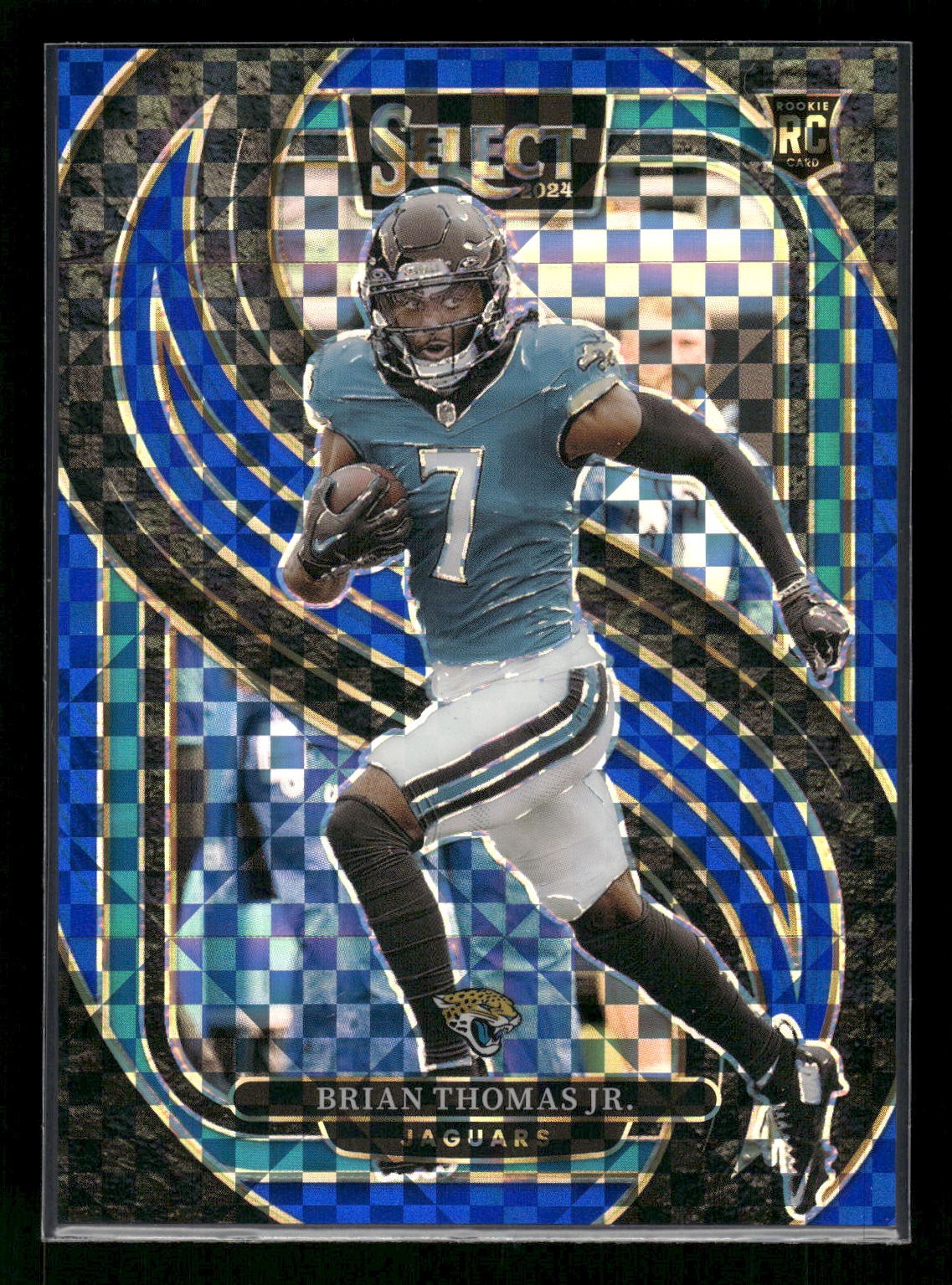 #143 Brian Thomas Jr. 2024 Panini Select #/175 Rookie Blue Prizm