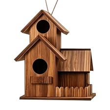 Squirrel Feeder Wooden Chipmunk Feeder Bowl Awning Hangings Chipmunk House Hang