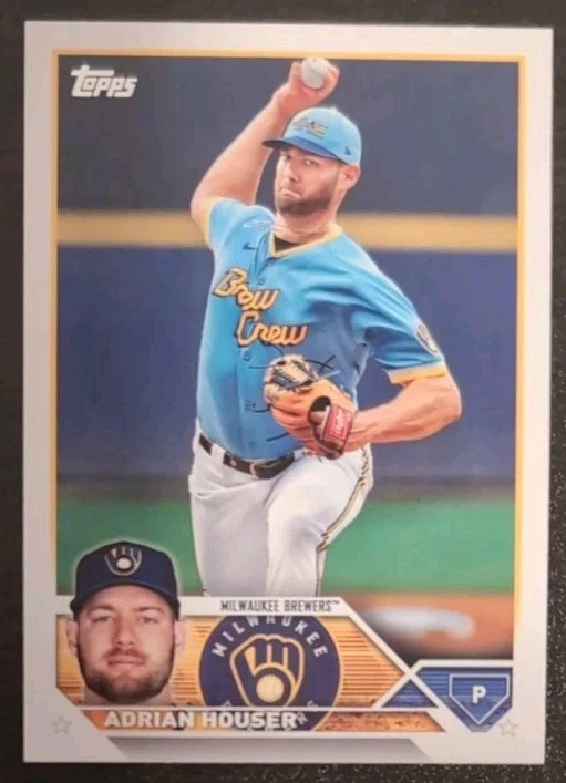 Adrian Houser 323 Topps 2023 Series One MLB Baseball Milwaukie Brewers Base Card - Image 3 of 3
