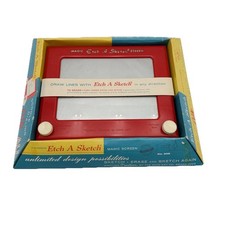 Vintage Original ETCH A SKETCH RED NEW IN BOX No. 505 WORKS