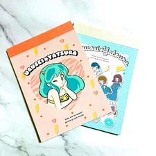 Urusei Yatsura Memo Pad Set of 2 Pink Blue Ram-chan