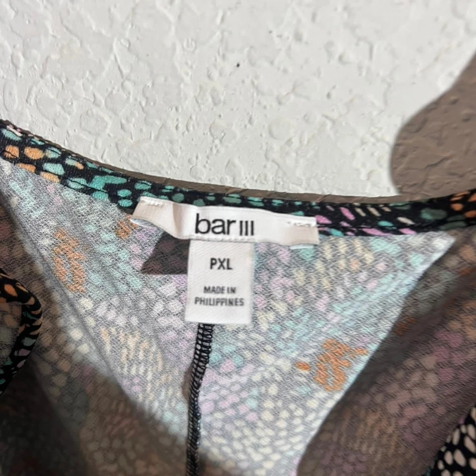 Mini Vestido Envolvente Bar III Petites Estético Sin Mangas Talla XLP Multicolor Nuevo con Etiquetas Foto 4 de 4