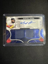 2025 Topps Tier One Marcell Ozuna DUAL PATCH AUTO 50/99 AT1R-MO