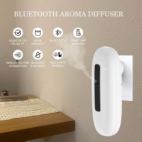 Plug in Diffuser, Bluetooth 100ml Scent Air Machine for Home, 500 White - Picture 2 of 6