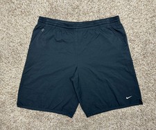 VINTAGE Nike Court Tennis Shorts Adult Small Black Fit Dry 9" Drawstring -Read