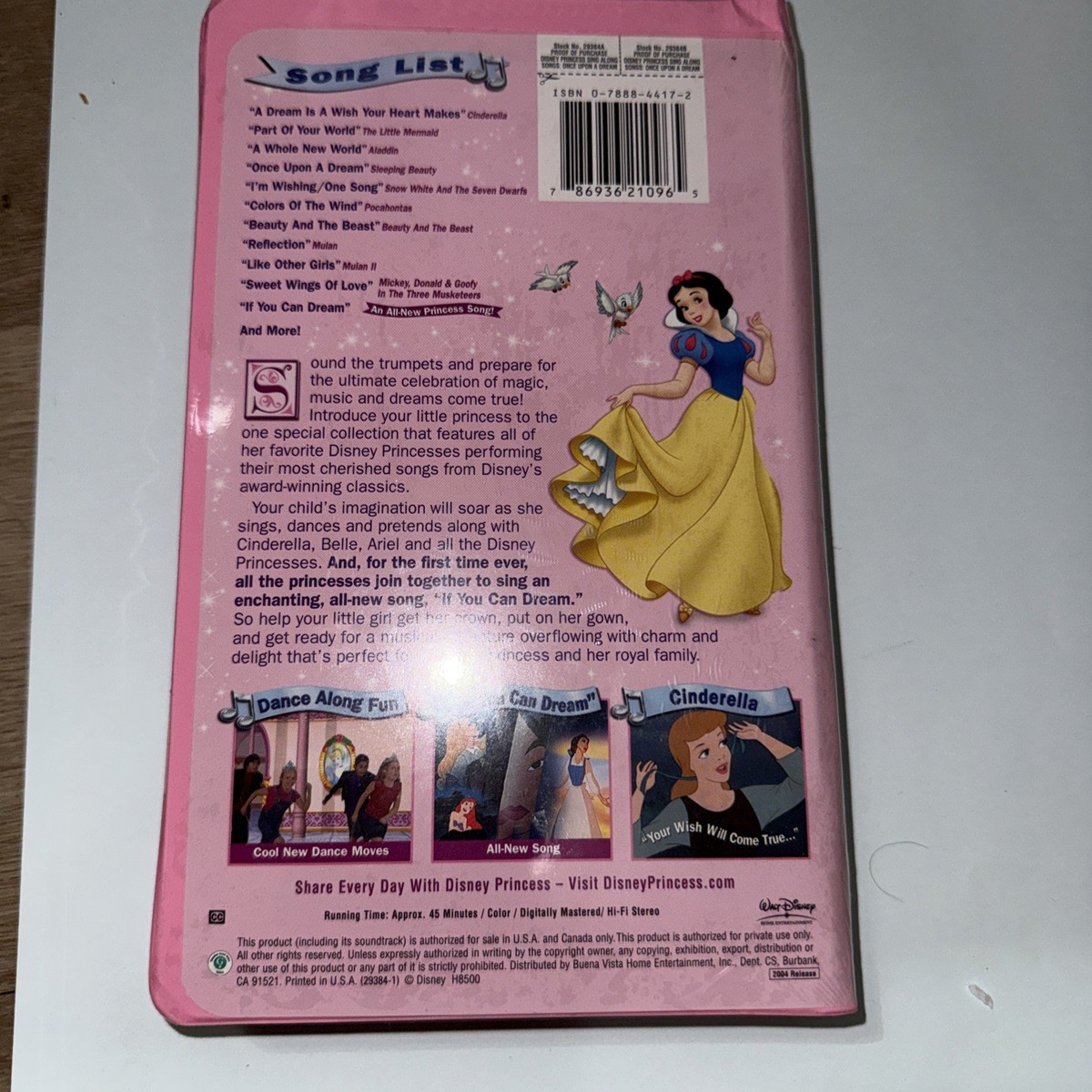 Disney Princess Sing Along Songs - Vol. 1: Once Upon a Dream (VHS