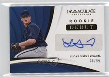 2018 Panini Immaculate Rookie Debut Signatures 36/99 Lucas Sims Auto 0jd0