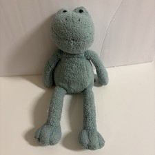 Vtg Jellycat Frog Plush Green Long Legs Beaded Eyes Retired Soft Toy Lovey 13