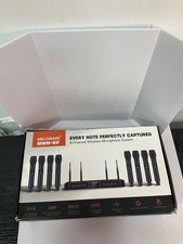 8-Channel Wireless Microphone System UHF 500MHz Cordless Mic Set