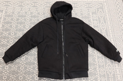 New Comfrt Weighted Full Zip Hoodie - SMALL - Onyx Black
