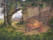 Fresh Picked by Michael Humphries Wheel Barrel Farm Scent Open Edition Print - Picture 1 of 1