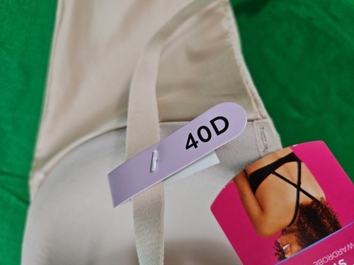NEW Maidenform Bra Size 40D Beige Underwire Padded Convertible Straps - Picture 5 of 8