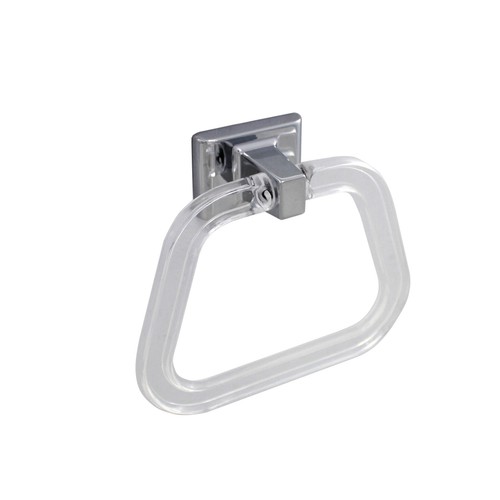 Anillo de toalla cromado pulido montado en pared variedad estilo disponible - Imagen 2 de 6