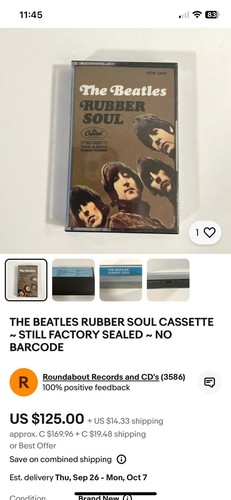 The Beatles Rubber Soul 1987 Casette Tape Mint Condition - Picture 2 of 8