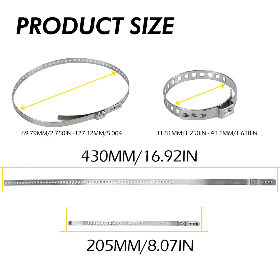 Kit de abrazaderas de junta de eje de arranque ajustables para Chevy GMC Lexus CV crimpado pequeño y grande Foto 4 de 4