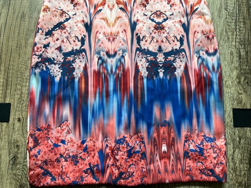 ZARA Collection Pink Scuba Neoprene Cocktail Printed Casual Dress Women’s Sz M  - Picture 4 of 6