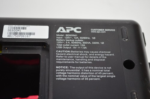 APC Back-UPS 600 BE600M1 300W 7 Outlets UPS No Battery! - Picture 6 of 6