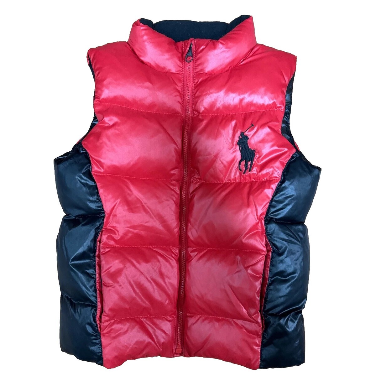 ジャケット・アウター Polo Ralph Lauren Big Pony Down Vest Polo Ralph Lauren Puffer Vest Youth 7 Down Feathers Big Pony Red