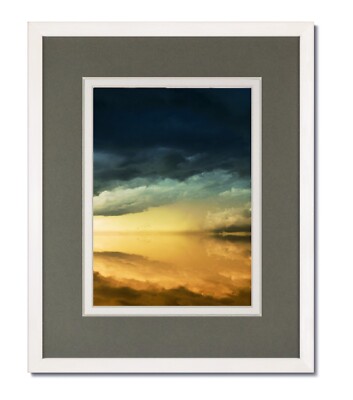 12x16 EcoLine White Picture Frame with Gray/White Mat for 9x12