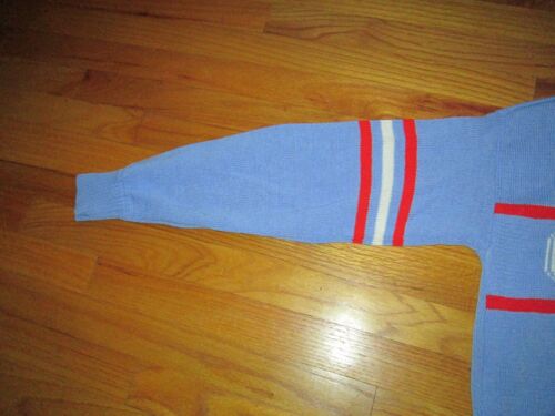 Cliff Engle Vtg 1980s 90s Houston Oilers Crew Neck Sweater Jacket jersey USA M - Picture 4 of 8