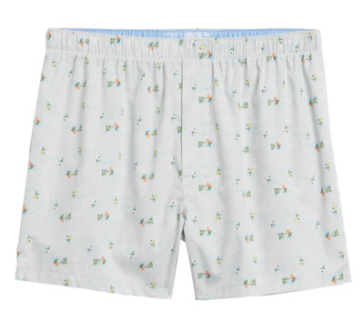MENS SIZE XL BANANA REPUBLIC SNOW SKIERS SKIING PRINT COTTON BOXERS  NWT