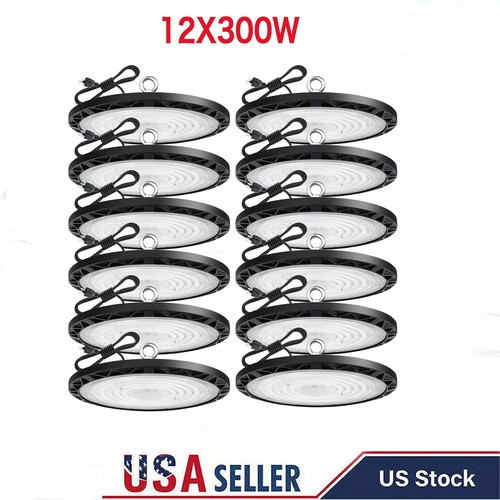 12Pack 300W Ufo Led High Bay Light Commercial Industrial Factory Warehouse Light