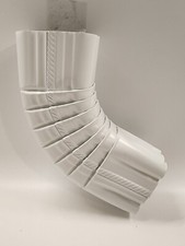 Aluminum Gutter B Elbow, 2"x3" Downspout Elbow, White, Turns Side to Side
