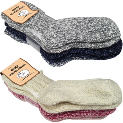 3 Paar Kinder Schafwollsocken für den Winter
