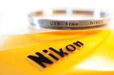 Nikon 52mm L38 UV Silver Chrome early filter for 5cm f/2 Tick mark RF lens RARE