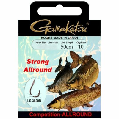 Gamakatsu Strong Allround  Vorfächer Vorfach 3620B Haken Friedfisch Hook Auswahl