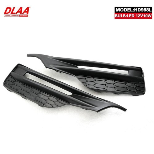 2Pcs Front Fog Lights Assembly w/ Clear Lens Grills Bumper For Honda Accord - Picture 3 of 6
