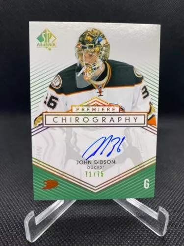 2014-15 SP Authentic Premiere Chirography John Gibson Auto /75